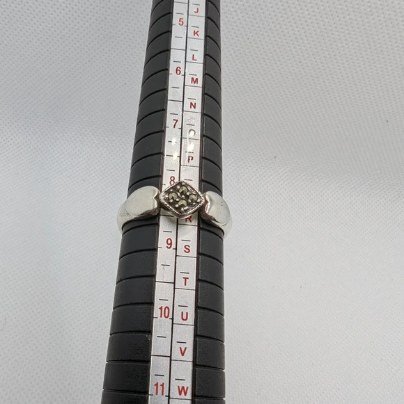 Heart marqasite ring - Picture 4 of 5